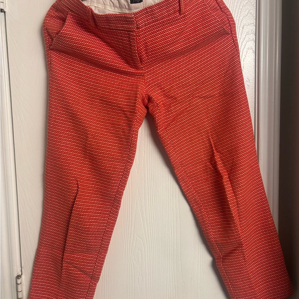 Orange and White Patterned Pants